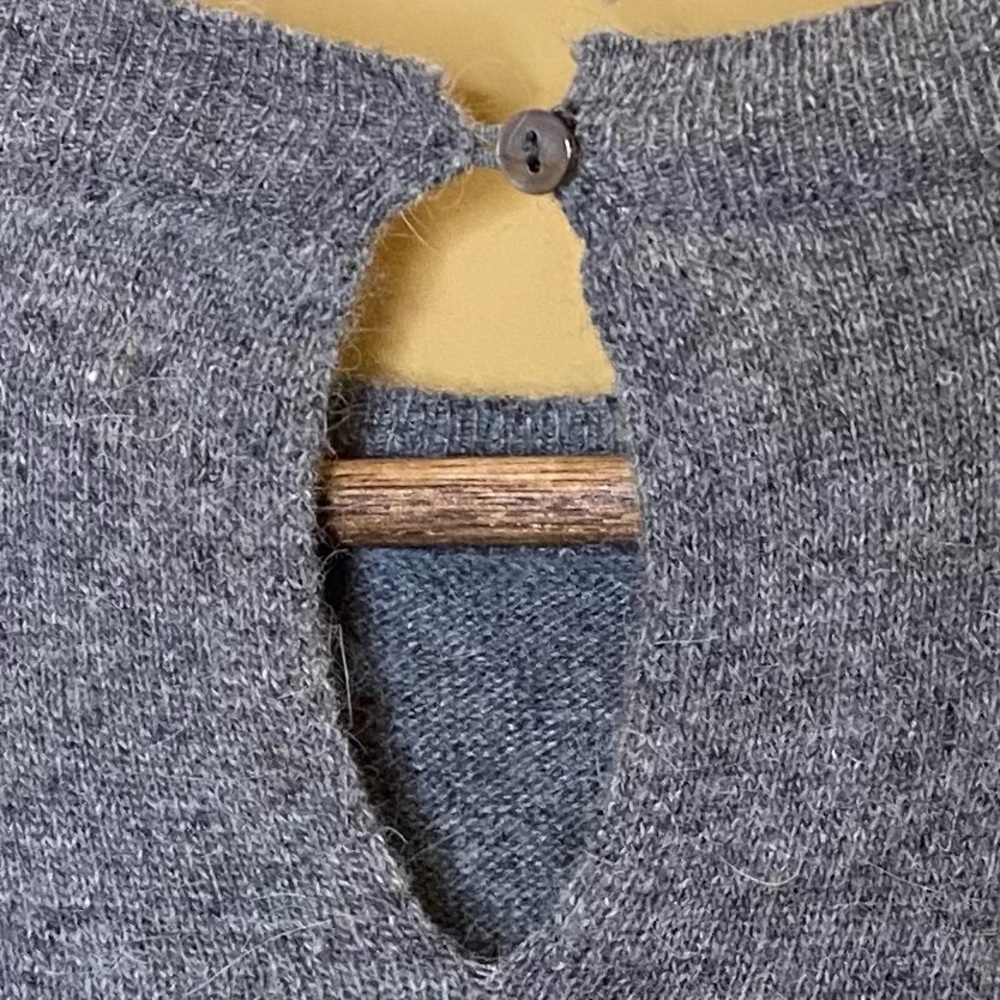 mo:vint Angora Blend Sweater with Ruffle Detail - Picture 4 of 7